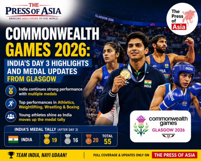India athletes celebrate medals at Commonwealth Games 2026 Glasgow