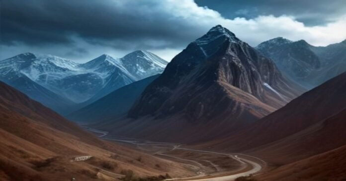 Rugged mountainous border region between India, Pakistan and China