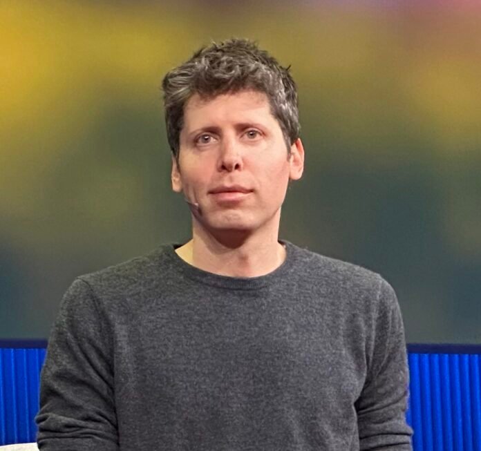 OpenAI chief executive Sam Altman speaking on stage at TED in 2025