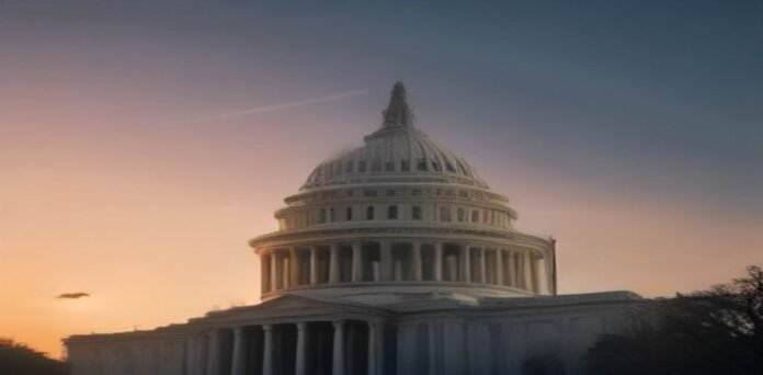 United States Capitol building exterior at golden hour in Washington DC