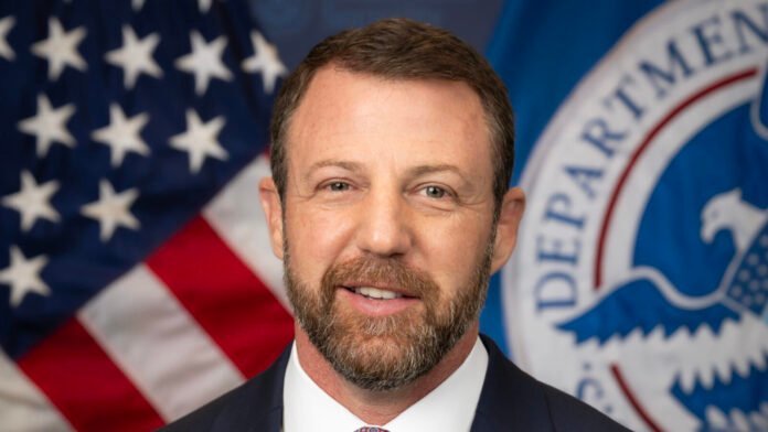 DHS Secretary Markwayne Mullin Official Portrait US Homeland Security Secretary Markwayne Mullin in his official 2026 portrait