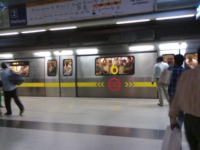 delhi — licensed file photograph A Delhi Metro train photographed on March 24, 2012