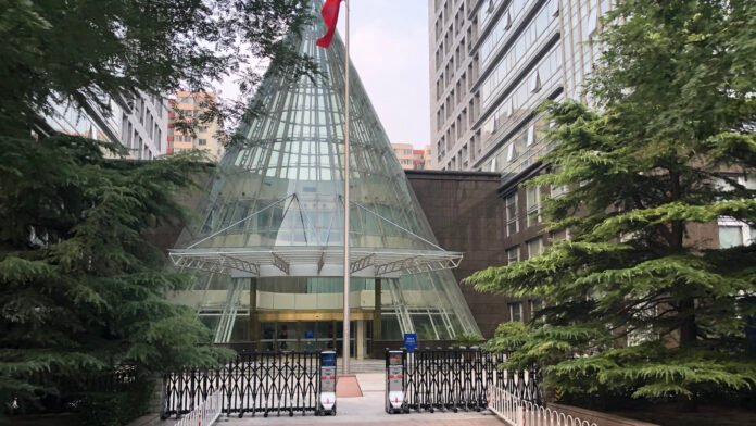 China National Bureau of Statistics Beijing file photo Entrance to China’s National Bureau of Statistics in Beijing