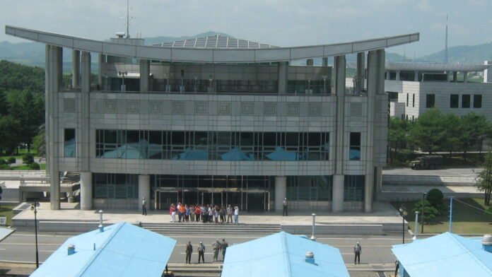 File photo: The Joint Security Area in the Korean Demilitarized Zone, looking south, on July 26, 2012. This does not show the October 2026 incidents.