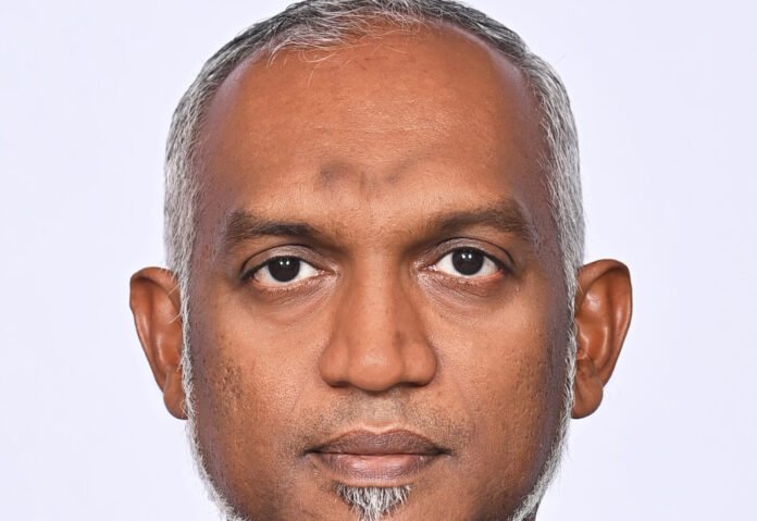 Official portrait of Maldives President Mohamed Muizzu from 2023