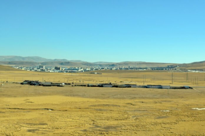 Nagqu town in 2017, a location file photograph that does not show earthquake damage