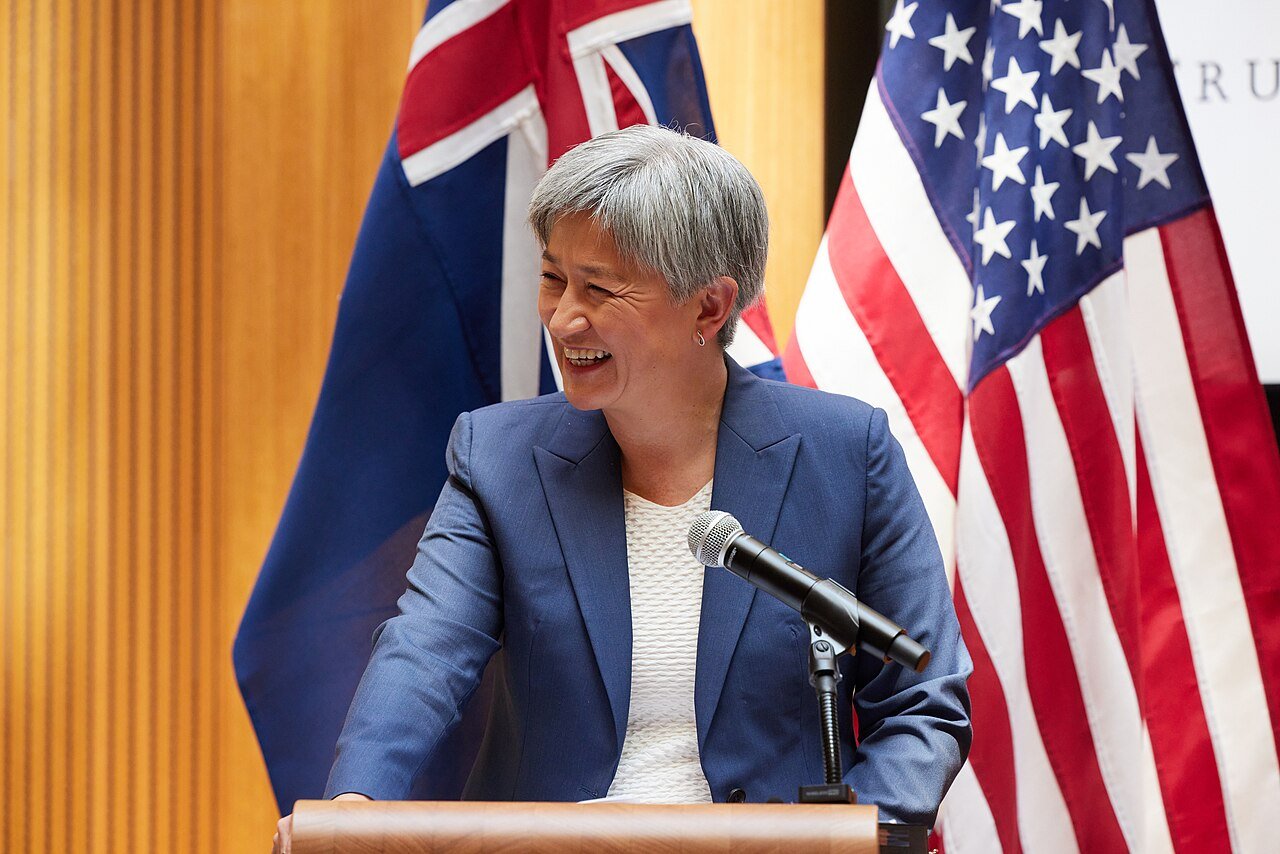 Australian Foreign Minister Penny Wong at an event in Washington in 2024