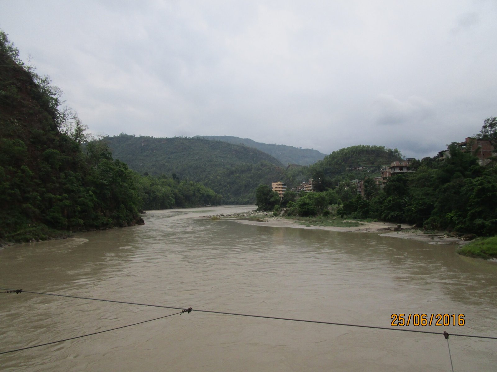 The Trishuli River at Malekhu in Nepal photographed in June 2016