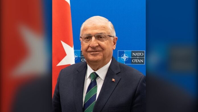 Yaşar Güler at NATO headquarters Turkish Defence Minister Yaşar Güler at NATO headquarters in Brussels in June 2023