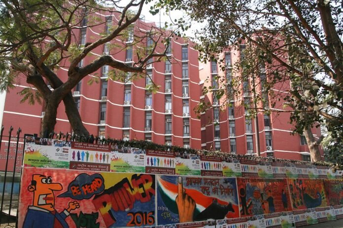 Archival photograph of Election Commission headquarters in New Delhi