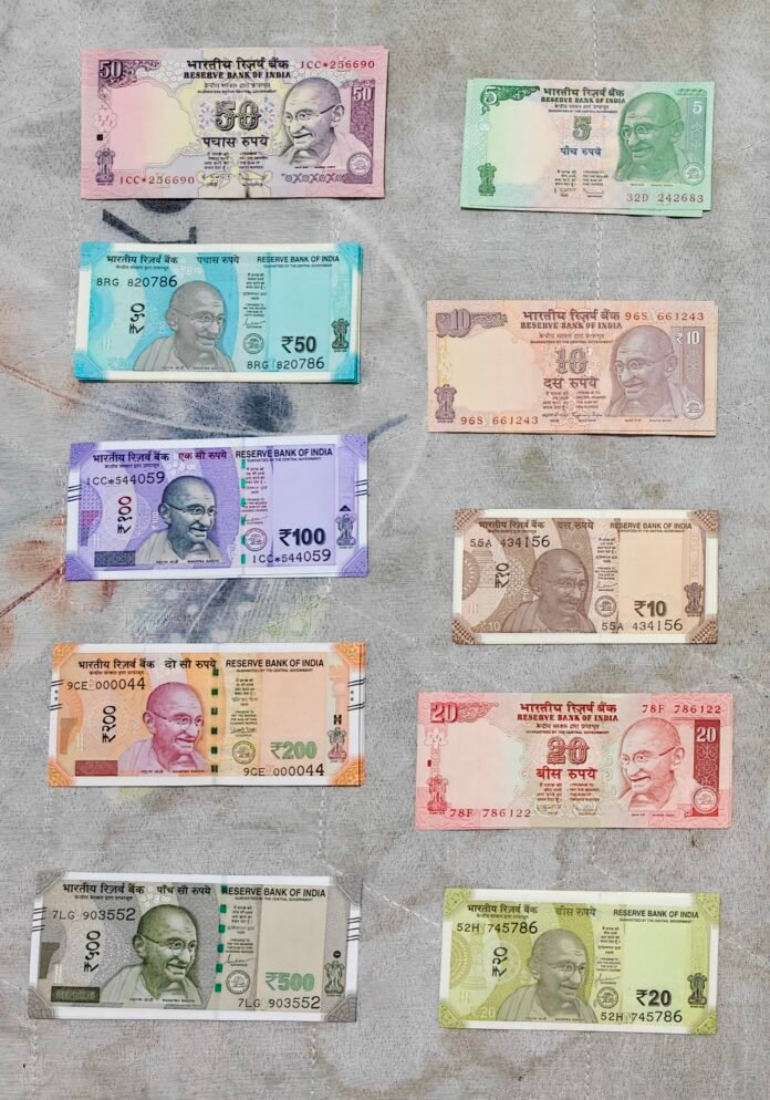 Indian rupee banknotes — representative pension image Representative photograph of Indian rupee banknotes, not an actual pension disbursement