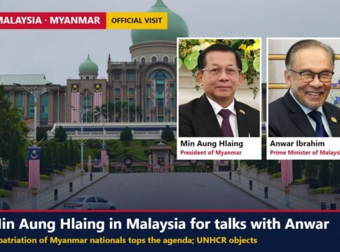Myanmar’s Min Aung Hlaing Arrives in Malaysia for Talks With Anwar as Repatriation of Myanmar Nationals Draws UN Objections
