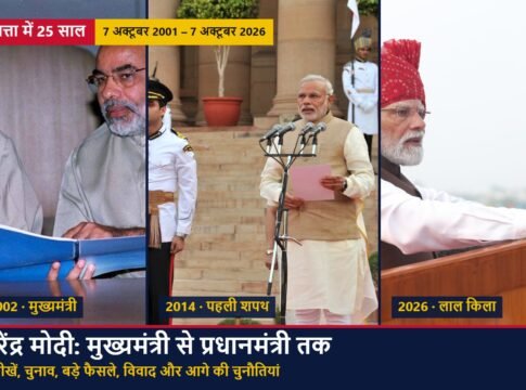 नरेंद्र मोदी के सत्ता में 25 साल: 7 अक्टूबर 2001 की शपथ से तीसरे कार्यकाल तक, तारीखों, चुनावों, फैसलों और विवादों का पूरा ब्योरा