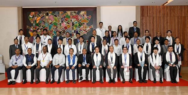 Indian and Japanese delegates at the 12th roads working-group meeting in New Delhi
