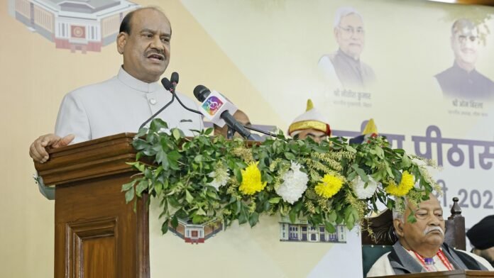 Lok Sabha Speaker Om Birla speaking in Patna in January 2025 — file photo Lok Sabha Speaker Om Birla speaking in Patna in January 2025