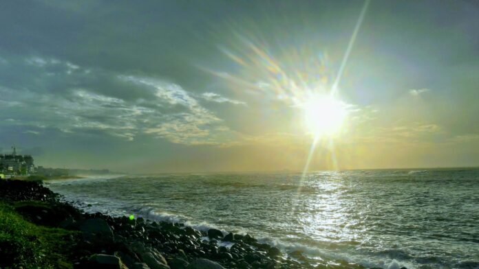 Visakhapatnam shoreline in September 2019 — file photograph, not the current weather