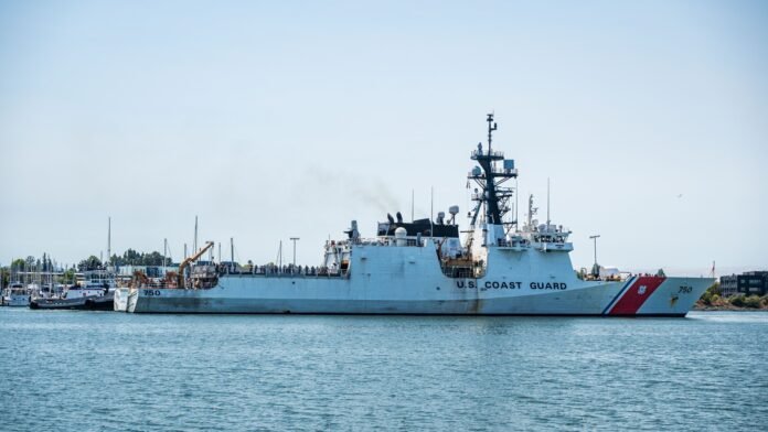 US Coast Guard cutter Bertholf at Alameda — August 2025 file photo, not the 2026 exercise