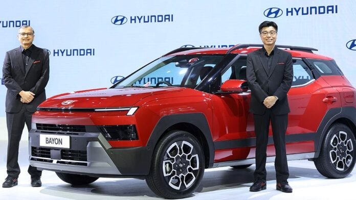 Hyundai Bayon SUV in its India launch press photograph