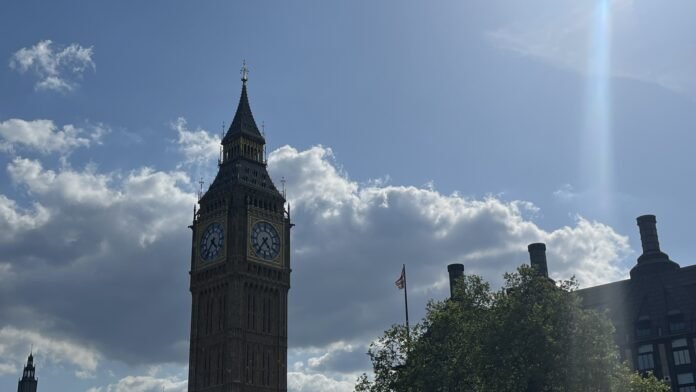 Clock face of Elizabeth Tower in London — May 2023 file photograph