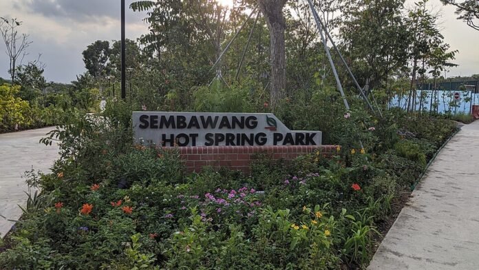 Sembawang Hot Spring Park entrance in Singapore — 2020 file photo Sembawang Hot Spring Park entrance in Singapore — 2020 file photo
