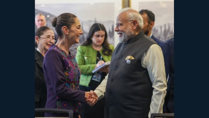 Narendra Modi and Claudia Sheinbaum at their June 2025 G7 meeting