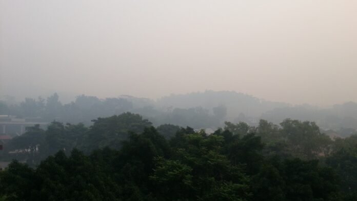 Haze near Rifle Range Road in Singapore in June 2013