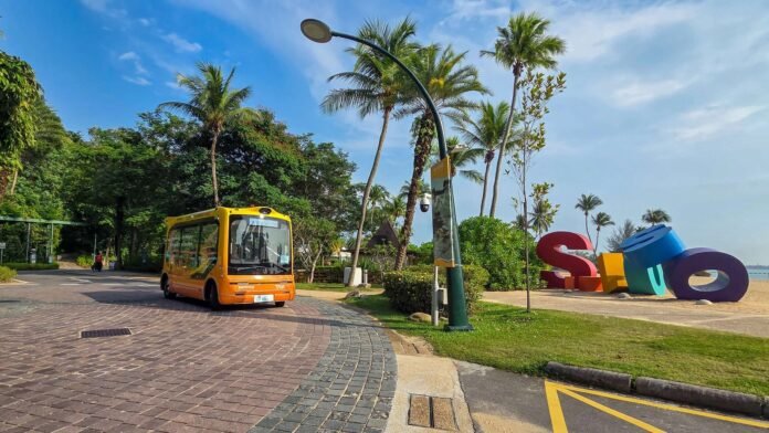 The Sentosa and TADA autonomous shuttle shown in the official October 29 announcement