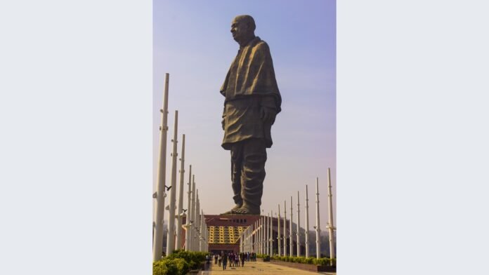 The Statue of Unity in Gujarat — archival image, not the current event