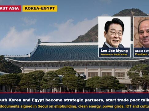 South Korea and Egypt Upgrade Ties to Strategic Partnership, Launch Trade Pact Talks as Lee Hosts el-Sisi in Seoul