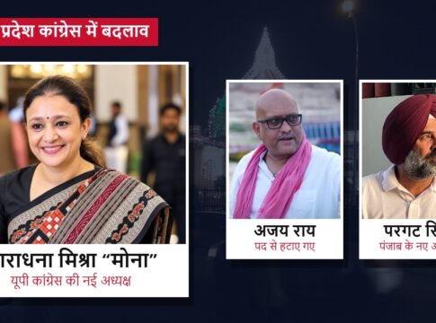 यूपी कांग्रेस की कमान आराधना मिश्रा “मोना” को, अजय राय हटाए गए; पंजाब में परगट सिंह नए प्रदेश अध्यक्ष